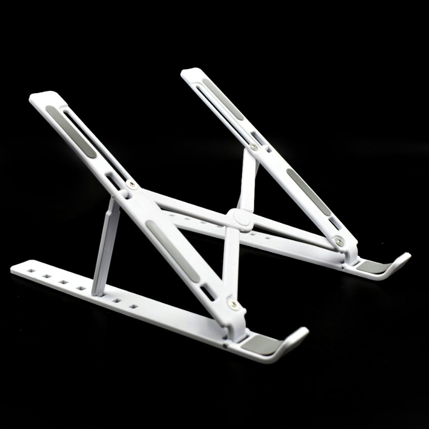 Adjustable Ergonomic Foldable Portable, Holder Riser Tablet Stand Plastic (Use In 14 inch Laptop)