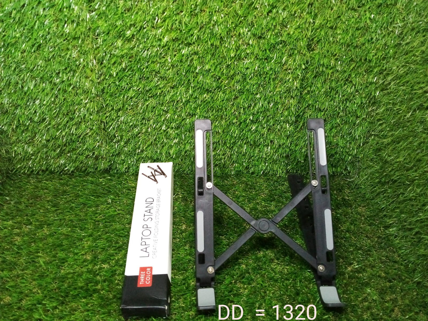 Adjustable Ergonomic Foldable Portable, Holder Riser Tablet Stand Plastic (Use In 14 inch Laptop)