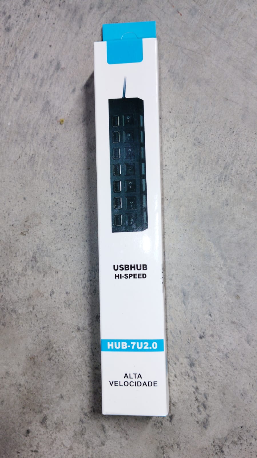 USB Splitter Multi Port USB 2.0 Hub, 7 Port with Independent On/Off Switch and LED Indicators USB A Port Data Hub, Suitable for PC Computer Keyboard Laptop Mobile HDD, Flash Drive Etc